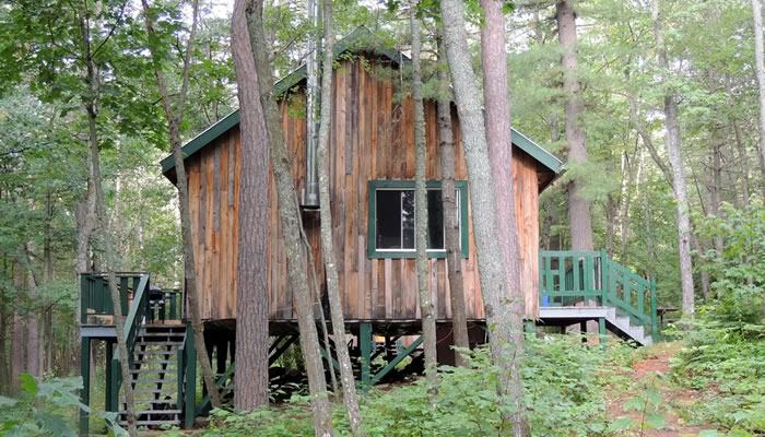 A photo of the small cottage